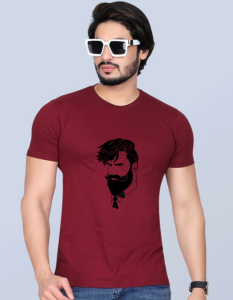 Beard Icon  half sleeve men round neck t-shirt