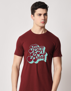 Take A Break  half sleeve men round neck t-shirt