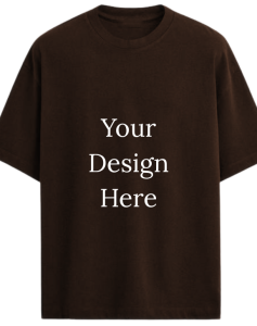 Coffee Oversize  half sleeve men round neck t-shirt