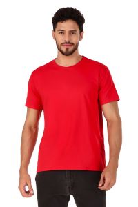 red half sleeve men round neck t-shirt