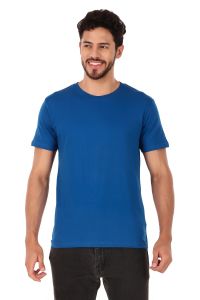 blue half sleeve men round neck t-shirt