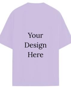 Lavendar Oversize  half sleeve men round neck t-shirt