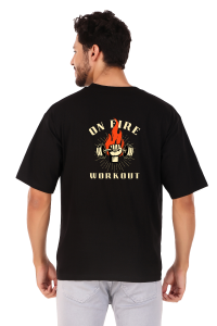 gym half sleeve men round neck t-shirt