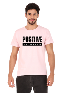 positive half sleeve men round neck t-shirt