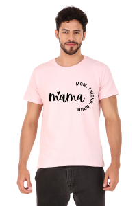mom half sleeve men round neck t-shirt