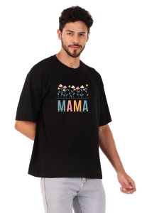 mom half sleeve men round neck t-shirt