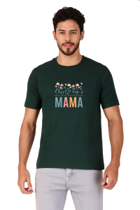 mom half sleeve men round neck t-shirt
