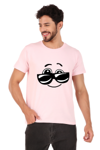 happiness half sleeve men round neck t-shirt