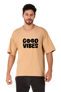 vibes half sleeve men round neck t-shirt