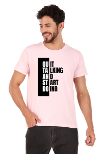quotes half sleeve men round neck t-shirt