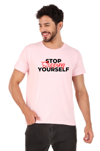 quotes half sleeve men round neck t-shirt