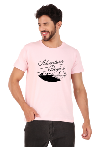 adventure half sleeve men round neck t-shirt