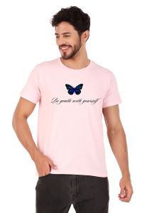 quotes half sleeve men round neck t-shirt