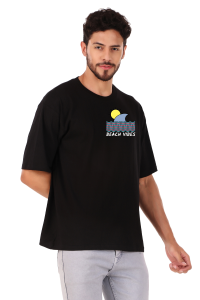 beach half sleeve men round neck t-shirt
