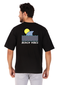 beach half sleeve men round neck t-shirt