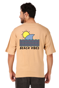 beach half sleeve men round neck t-shirt