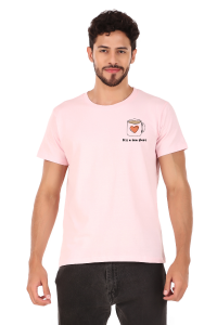 tea half sleeve men round neck t-shirt