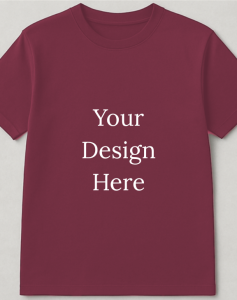 Maroon Round nack  half sleeve men round neck t-shirt