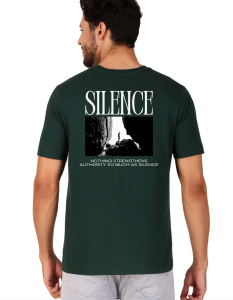 silence half sleeve men round neck t-shirt