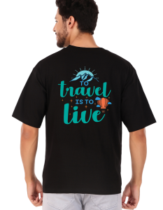 travel half sleeve men round neck t-shirt