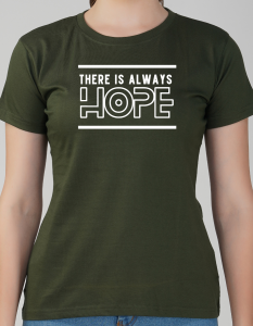 Hope half sleeve women round neck t-shirt