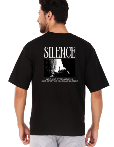 silence half sleeve men round neck t-shirt