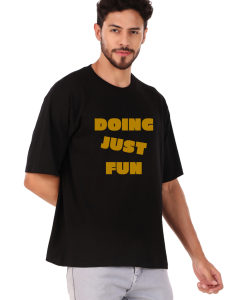 Doing just fun half sleeve men round neck t-shirt