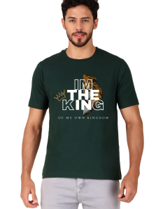 king half sleeve men round neck t-shirt