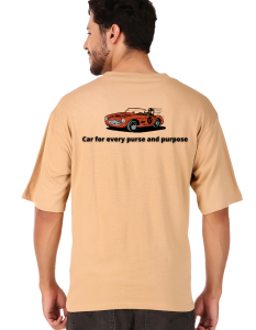 car half sleeve men round neck t-shirt