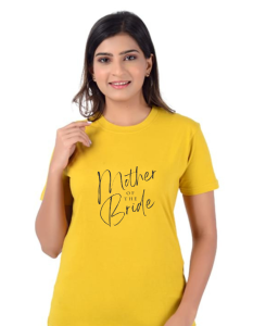 Mother of Bride half sleeve women round neck t-shirt