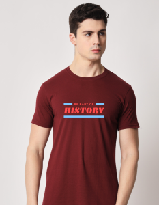 History half sleeve men round neck t-shirt