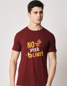 No Speed Limit half sleeve men round neck t-shirt