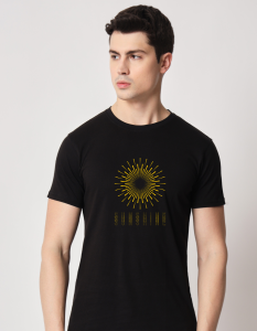 sun shine half sleeve men round neck t-shirt