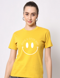 Good Day half sleeve women round neck t-shirt