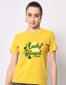 Just blessed half sleeve women round neck t-shirt