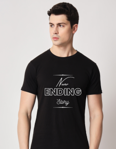 Never ending story half sleeve men round neck t-shirt
