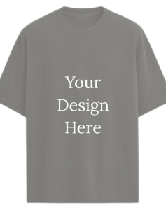 Steel Grey Oversize  half sleeve men round neck t-shirt