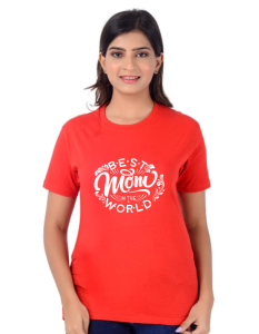 Best mom world half sleeve women round neck t-shirt