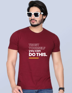 You can do this half sleeve men round neck t-shirt