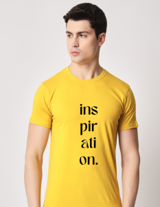 Inspiration half sleeve men round neck t-shirt