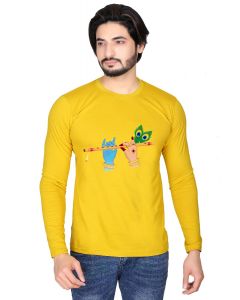 krishna full sleeve men round neck t-shirt