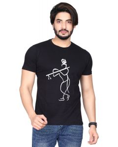 krishna half sleeve men round neck t-shirt