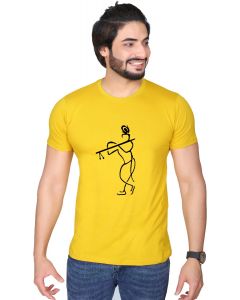krishna half sleeve men round neck t-shirt