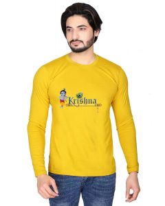krishna full sleeve men round neck t-shirt