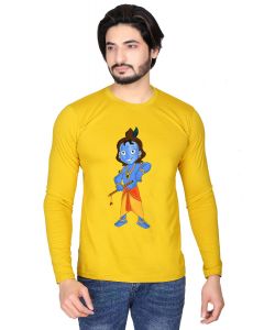 krishna full sleeve men round neck t-shirt