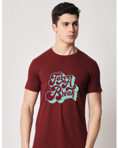 Take A Break  half sleeve men round neck t-shirt