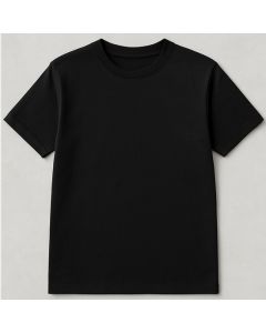 custom men black half sleeve men round neck t-shirt