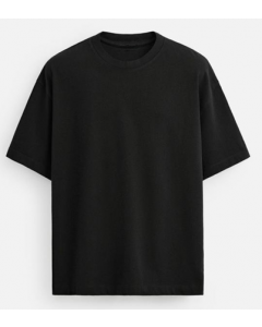 Black Oversize  half sleeve men round neck t-shirt