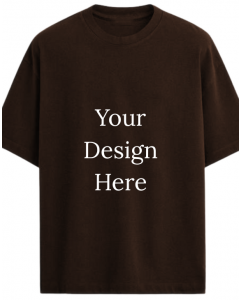 Coffee Oversize  half sleeve men round neck t-shirt