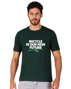 recycle future half sleeve men round neck t-shirt